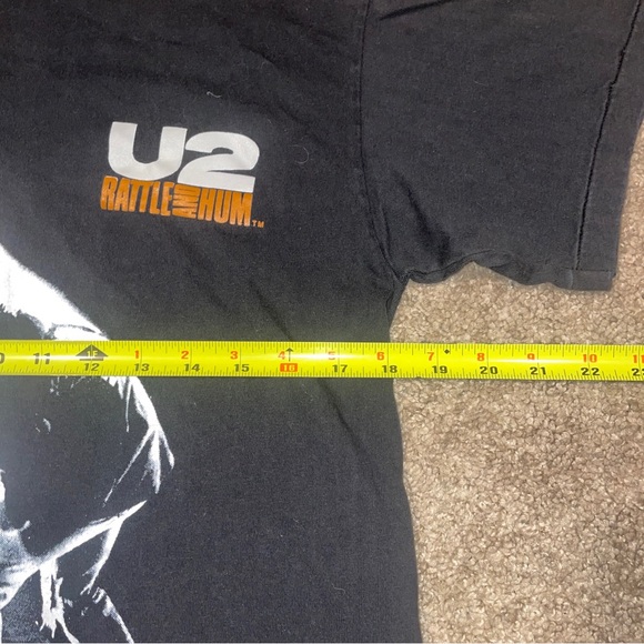 Vintage U2 Rattle And Hum 88 Concert T- Shirt Gurney Tag Single Stitch Size Med - Picture 3 of 5